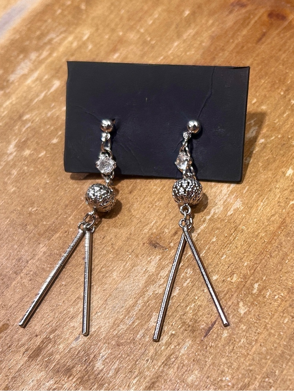 Cute Silver Drop Dangle Earrings - Silver